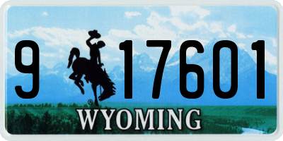 WY license plate 917601