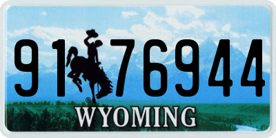 WY license plate 9176944