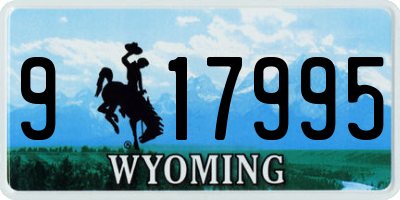 WY license plate 917995