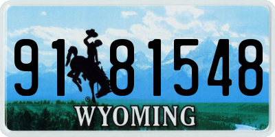 WY license plate 9181548