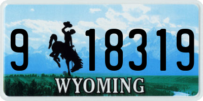 WY license plate 918319