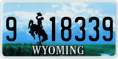 WY license plate 918339