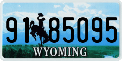 WY license plate 9185095