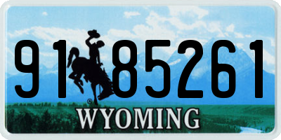 WY license plate 9185261