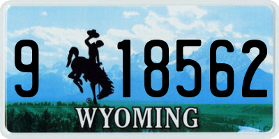 WY license plate 918562