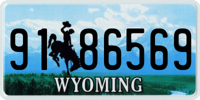 WY license plate 9186569