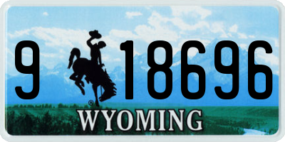 WY license plate 918696