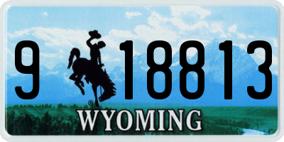 WY license plate 918813