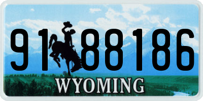 WY license plate 9188186