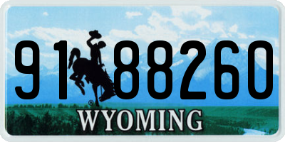 WY license plate 9188260