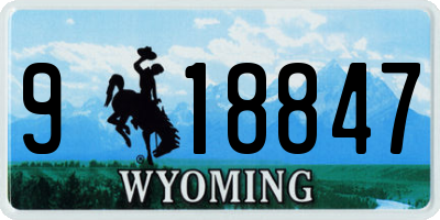 WY license plate 918847