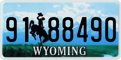 WY license plate 9188490