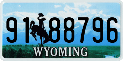 WY license plate 9188796