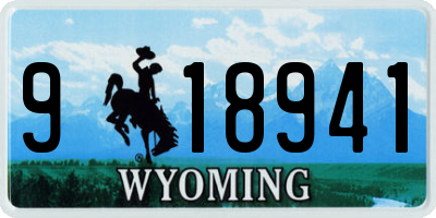 WY license plate 918941