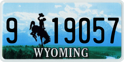 WY license plate 919057