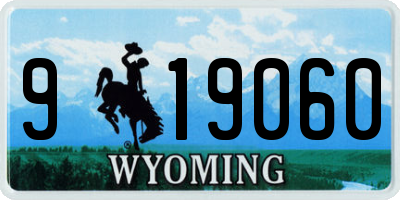 WY license plate 919060