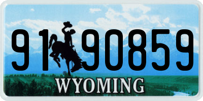 WY license plate 9190859