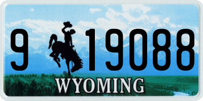 WY license plate 919088