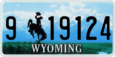 WY license plate 919124