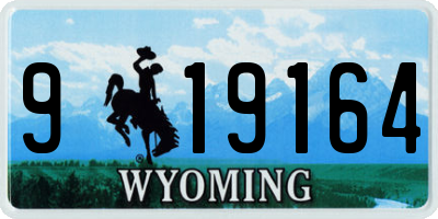 WY license plate 919164