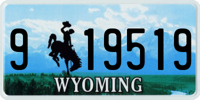 WY license plate 919519
