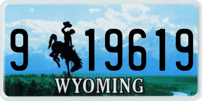 WY license plate 919619