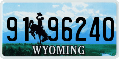 WY license plate 9196240