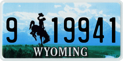 WY license plate 919941