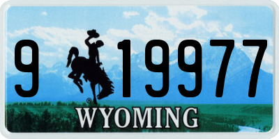 WY license plate 919977
