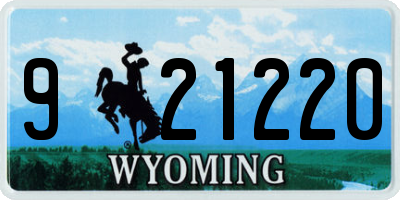 WY license plate 921220