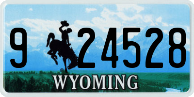 WY license plate 924528