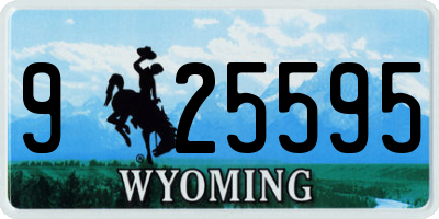 WY license plate 925595