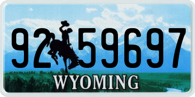 WY license plate 9259697
