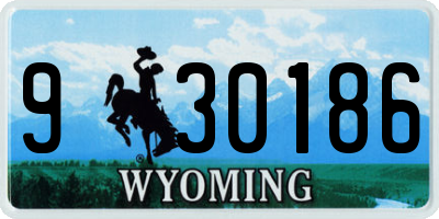 WY license plate 930186