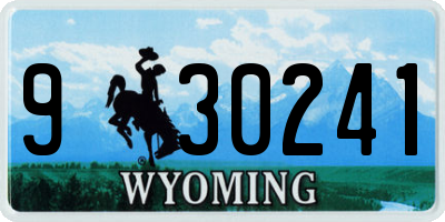 WY license plate 930241
