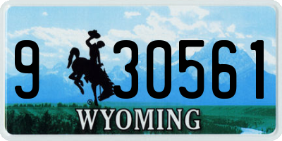 WY license plate 930561