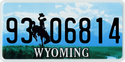 WY license plate 9306814