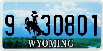 WY license plate 930801