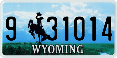 WY license plate 931014