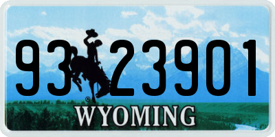 WY license plate 9323901