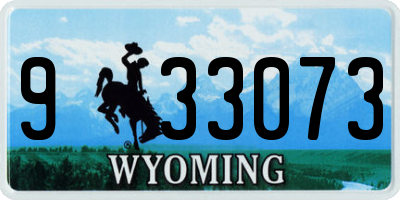 WY license plate 933073