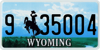 WY license plate 935004