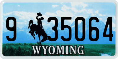 WY license plate 935064