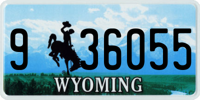 WY license plate 936055