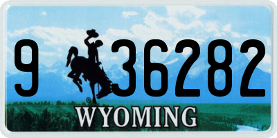 WY license plate 936282