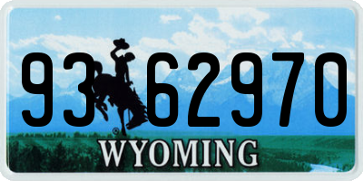 WY license plate 9362970