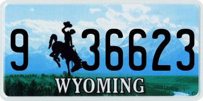 WY license plate 936623