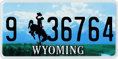 WY license plate 936764
