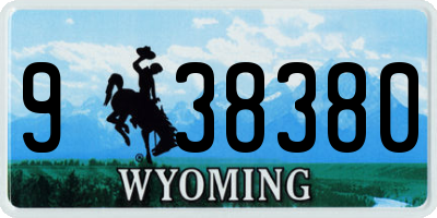 WY license plate 938380