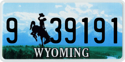 WY license plate 939191